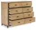Tomtyn - Light Brown - 4 Pc. - Dresser, Mirror, Queen Upholstered Bed