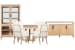 Somerset - Round Dining Table With 4 Arm Chairs, Sideboard And Curio - Butternut / White