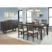 Sawyer - 5 Piece Dining Set Table & 4 Side Chairs - Dark Ash