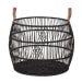 Rug Displays - Rattan Iron Basket Medium - Black
