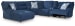 Acklen Place - Navy - 6-Piece Power Reclining Sectional With Laf Power Reclining Back Chaise