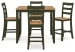 Gesthaven - Dining Room Counter Table Set (Set of 5) - Natural / Green