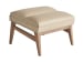 Sunset Key - Hayley Leather Ottoman - Beige / Light Brown