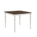 Vesta - 5 Piece Counter Set with Upholstered Chairs and Brown Top - White