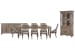 Lancaster - Extendable Rectangular Dining Table With 6 Side Chairs, 2 Arm Chairs, Buffet And Dining Cabinet - Dovetail Gray