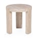 Dune - Travertine Round End Table - Natural