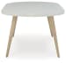Seton Creek - White - Oval Dining Table With Umb Opt