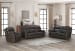 Leon - Power Sofa Recliner With Power Headrest, Power Lumbar, Heat And Massage (Dropdown Table With Smart Tabletop Control? - Smokey Gray
