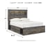 Drystan - Full Panel Bookcase Bed - Brown / Beige