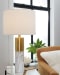 Samney - Gold Finish / White - Metal Table Lamp (Set of 2)