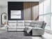 Social Pointe - Pearl / Ash - 5-Piece Power Reclining Sectional
