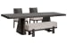 Tauren - Extendable Double Pedestal Dining Table With 2 Side Chairs And Bench - Coffee Bean / Beige