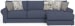 Cape May - 2 Piece Sofa Chaise With Comfort Coil Seating And 5 Accent Pillows Included (RSF Chaise) - Denim