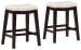 Lemante - Ivory / Brown - Upholstered Stool (Set of 2)