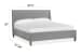 Lindon - Complete King Gray Upholstered Island Bed - Belgian Wheat