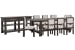Tauren - Trestle Dining Table With 8 Upholstered Side Chairs And Sideboard - Coffee Bean / Beige