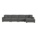 Arizona - Modular 4 Piece Sectional Set With RHF Chaise - Steno Charcoal