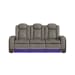 Lantana - Power Motion Sofa With Power Headrest, LED, Ddt, Reading Light And PWS - Rocky Gray/Brown