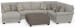 Livingston - 3 Piece Sectional With Comfort Coil Seating, 9 Included Accent Pillows And 1 Included 45" Cocktail Ottoman (LSF Chaise) - Linen