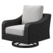 Beachcroft - Black / Light Gray - Swivel Lounge Chair