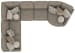 Turner - 5 Piece Sectional With RSF Cuddler - Mushroom
