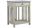 Escape - Bedside Table With Stone Top - Pearl Silver