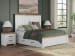 Savonport - King Panel Bed With Under Bed Storage Unit - White / Brown
