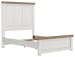 Savonport - Full Panel Bed - White / Brown