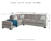 Altari - Left Arm Facing Corner Chaise With Sleeper 2 Pc Sectional - Alloy