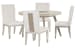 Lenox - Round Dining Table With 4 Host Chairs - Acadia White