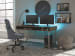Barolli - Gunmetal - 2 Pc. - Gaming Desk With Usb Charging Port, Swivel Gaming Chair