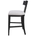 Idris - Modern Wood Counter Stool - Black & White