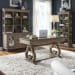 Simply Elegant - 3 Piece Home Offi Set (Desk & Hutch Set) - Light Brown