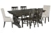 Bellamy - Extendable Rectangular Dining Table With 4 Side Chairs And 2 Host Chairs - Peppercorn / Beige