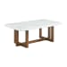 Morris - Marble Rectangular Coffee Table - White