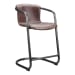 Freeman - Leather Counter Stool (Set of 2) - Grazed Brown