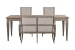 Lancaster - Extendable Rectangular Dining Table With 2 Arm Chairs And Upholstered Bench - Dovetail Gray