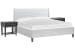 Lindon - Queen Upholstered Island Bed With 2 Open Nightstands - Belgian Wheat And Coffee Bean