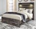 Drystan - Queen Panel Bed With 2 Storage Drawers - Brown / Beige