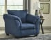 Darcy - Blue - 2 Pc. - Chair With Ottoman