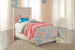 Willowton - Whitewash - Twin Panel Headboard with Bolt on Bed Frame