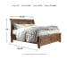 Flynnter - Medium Brown - 5 Pc. - Dresser, Mirror, Queen Sleigh Bed With 2 Storage Drawers
