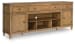 Sharlance - XL TV Stand With Fireplace Option - Light Brown