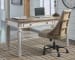 Realyn - White / Brown - 2 Pc. - Home Office Desk, Swivel Desk Chair