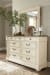 Bolanburg - Antique White / Brown - 6 Pc. - Dresser, Mirror, Chest, King Lattice Panel Bed