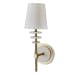 Alabaster Torch - 1 Light Sconce - Brass / White