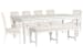 Willowbrook - Extendable Rectangular Dining Table With 6 Upholstered Side Chairs And Upholstered Bench - Egg Shell White