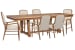 Woodward - Trestle Extendable Dining Table With 6 Arm Chairs - Dark Clove / White