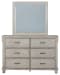 Hollentown - Whitewash - 3 Pc. - Dresser, Mirror, Queen Panel Bed