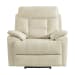 Trinidad - Power Recliner with Power Motion Head Recliner - Pebble Cream